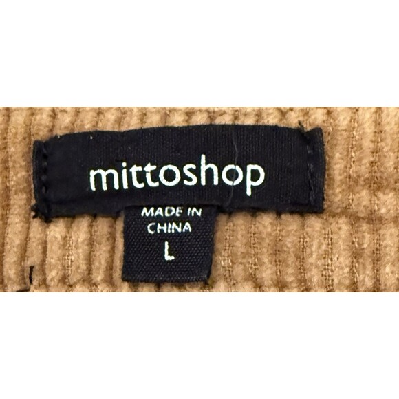 Mittoshop Corduroy Mini Skirt Womens L Brown Tan 100% Cotton Pockets Raw Hem Y2K - Picture 3 of 10